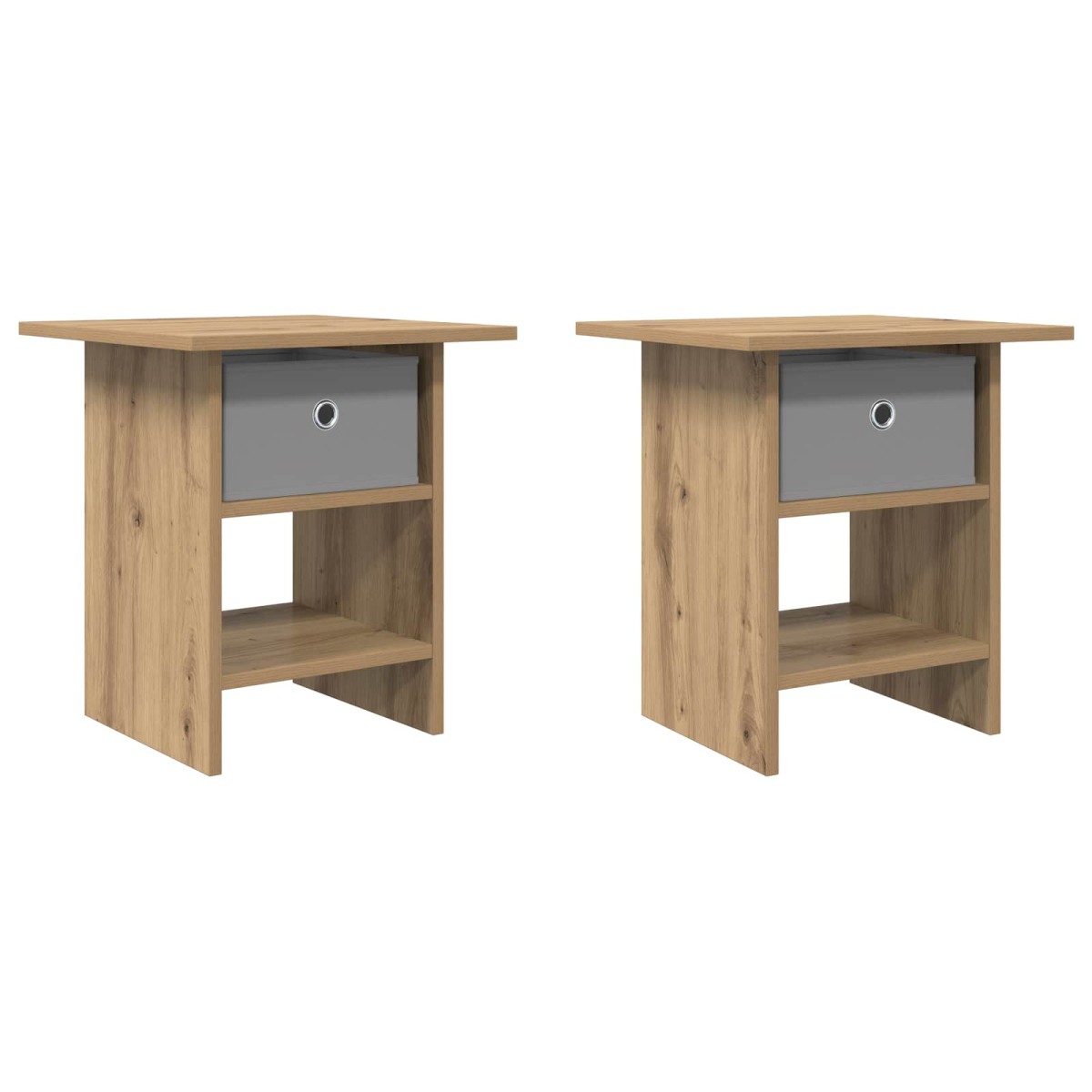 vidaXL Κομοδίνο 2 τεμ. Artisan Oak 41 x 40 x 45 εκ Επεξεργασμένο Ξύλο