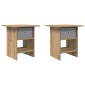 vidaXL Κομοδίνο 2 τεμ. Artisan Oak 41 x 40 x 45 εκ Επεξεργασμένο Ξύλο