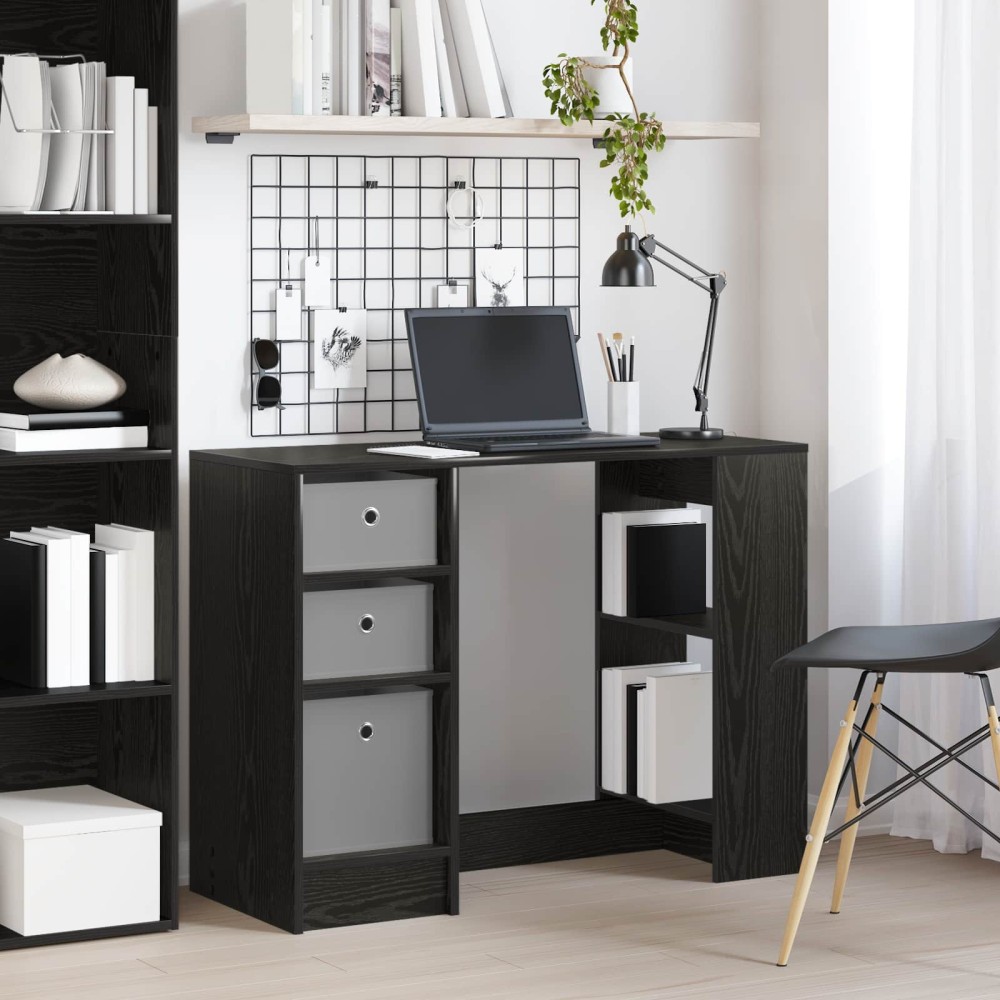 vidaXL Γραφείο Μαύρη Οξυά 100 x 40 x 75 cm Επεξεργασμένο Ξύλο