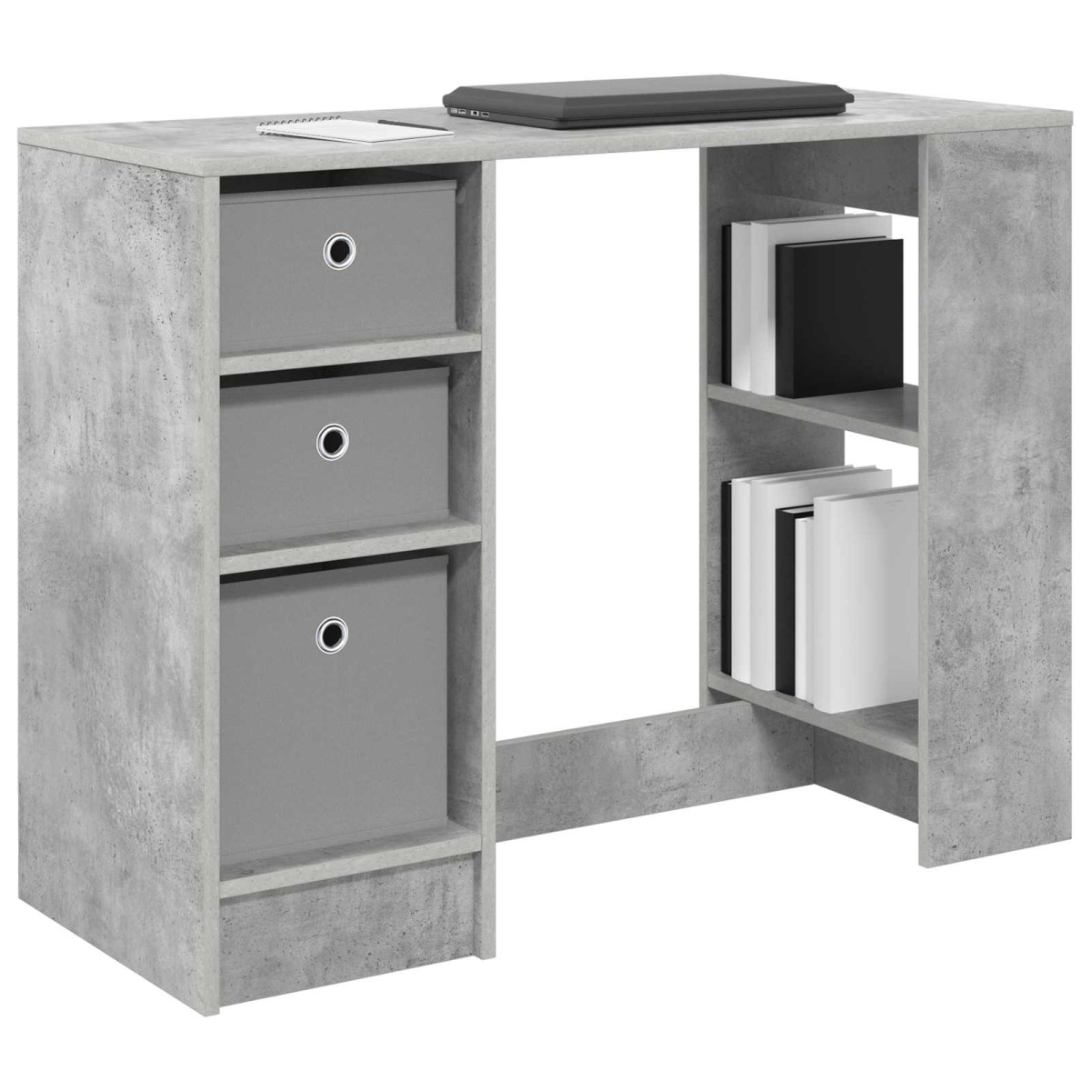 vidaXL Γραφείο Σκυρόδεμα Γκρι 100 x 40 x 75 cm Επεξεργασμένο Ξύλο