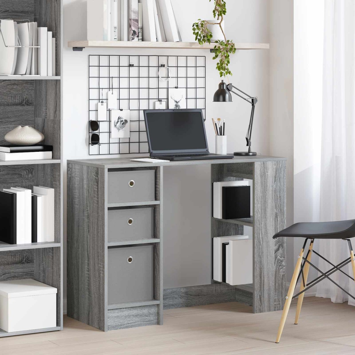 vidaXL Γραφείο Γκρίζο Σονομα 100 x 40 x 75 cm Επεξεργασμένο Ξύλο