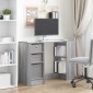 vidaXL Γραφείο Γκρίζο Σονομα 100 x 40 x 75 cm Επεξεργασμένο Ξύλο