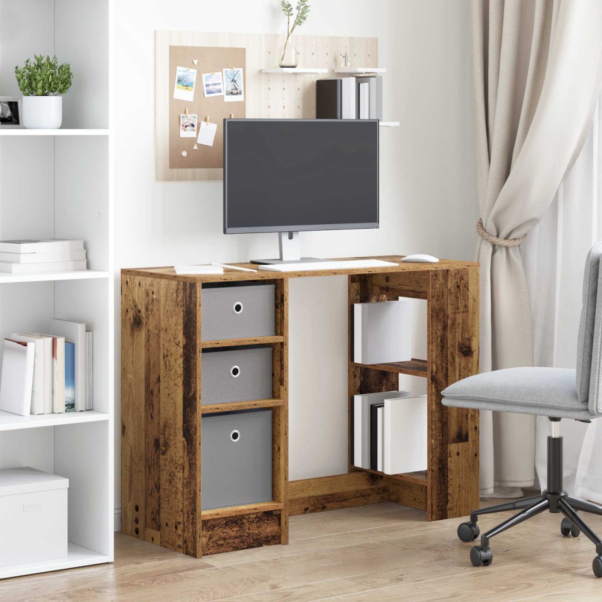 vidaXL Γραφείο Παλιό ξύλο 100 x 40 x 75 cm Επεξεργασμένο Ξύλο