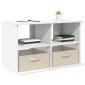 vidaXL Βάση τηλεόρασης με συρτάρι Λευκό 79 x 40 x 48 εκ