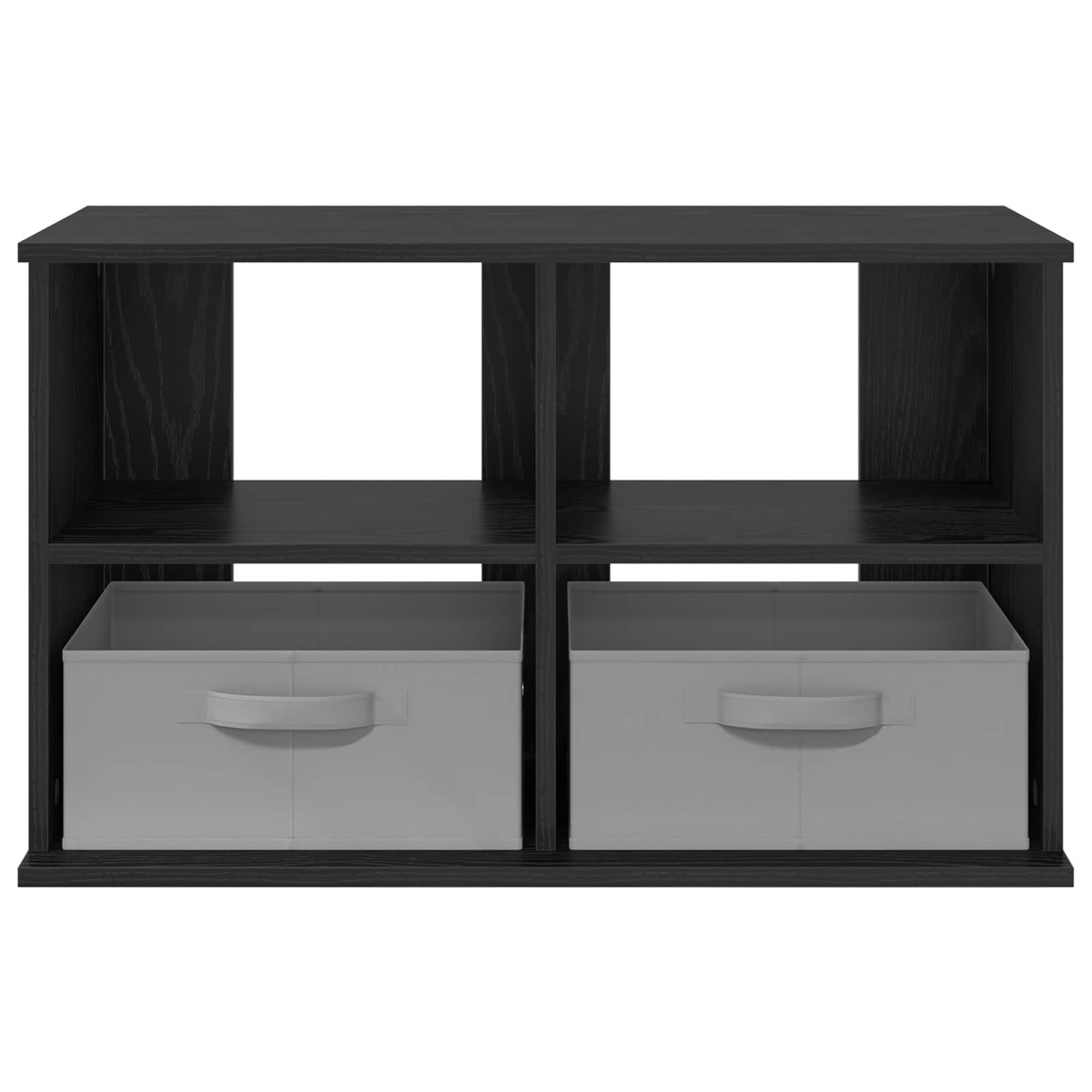 vidaXL Βάση τηλεόρασης με συρτάρι Μαύρη Οξυά 79 x 40 x 48 εκ