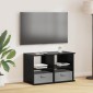 vidaXL Βάση τηλεόρασης με συρτάρι Μαύρη Οξυά 79 x 40 x 48 εκ