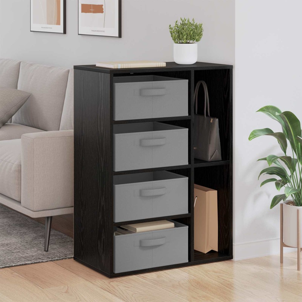 vidaXL Πλαϊνό γραφείο Μαύρη Δρυς 60 x 33,5 x 84 εκ