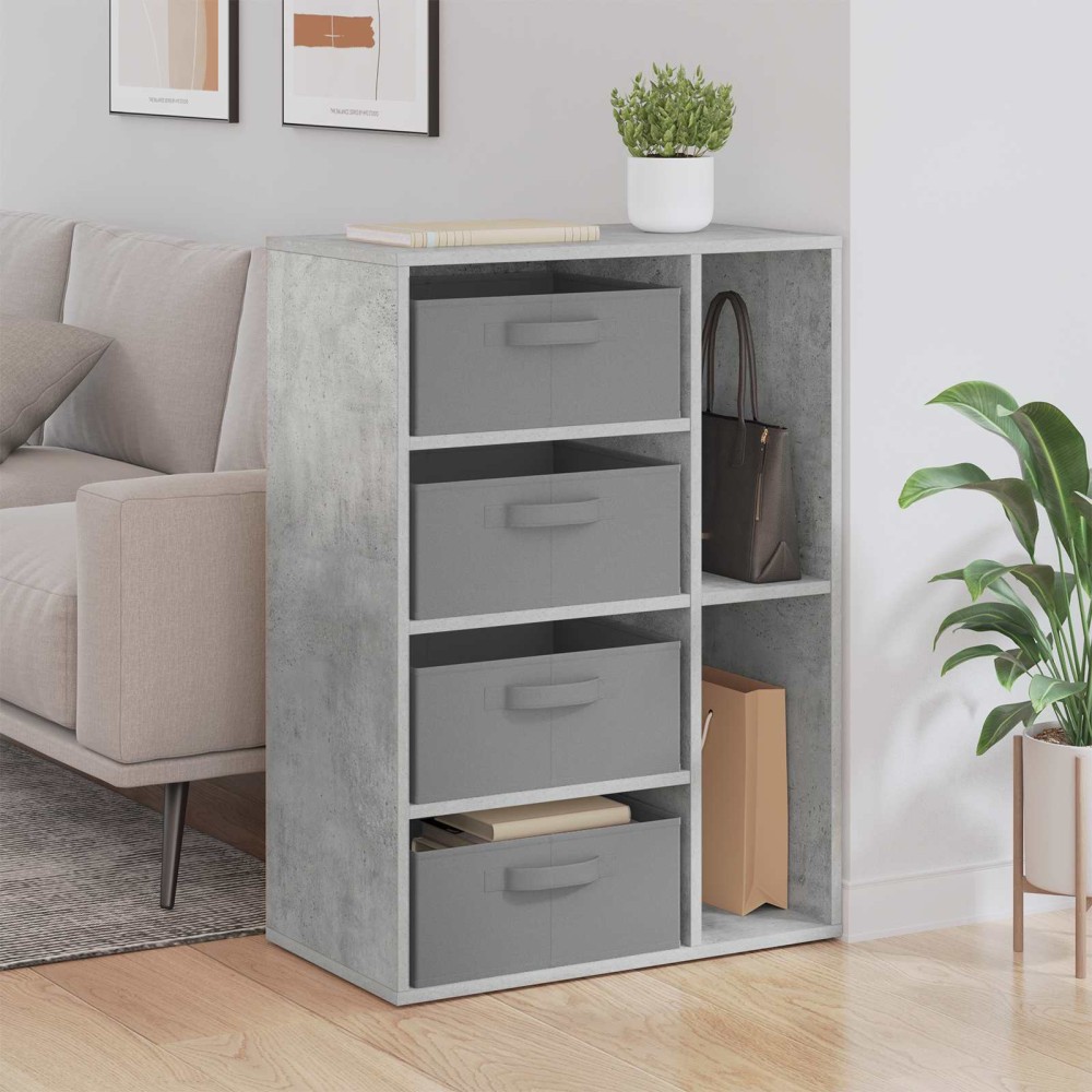 vidaXL Πλαϊνό γραφείο Γκρι Σκυροδέματος 60 x 33,5 x 84 εκ