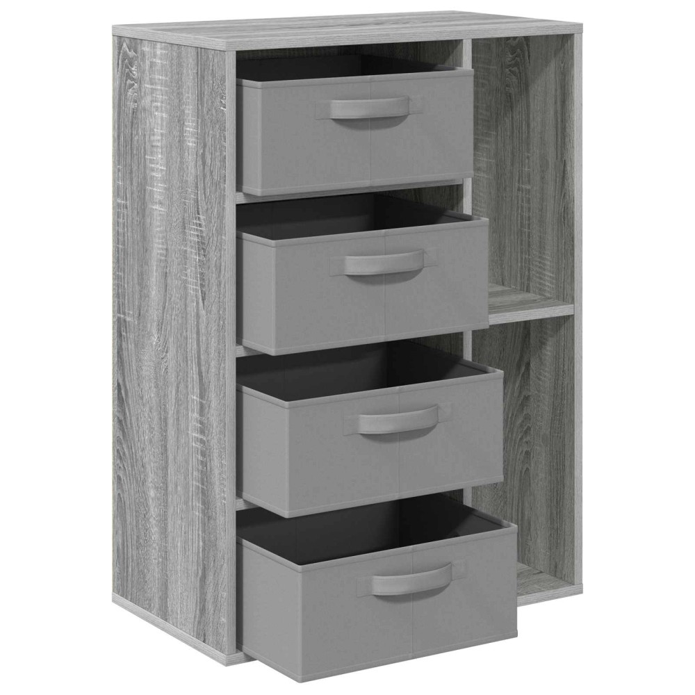 vidaXL Πλαϊνό γραφείο Γκρι Sonoma 60 x 33,5 x 84 εκ