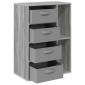 vidaXL Πλαϊνό γραφείο Γκρι Sonoma 60 x 33,5 x 84 εκ