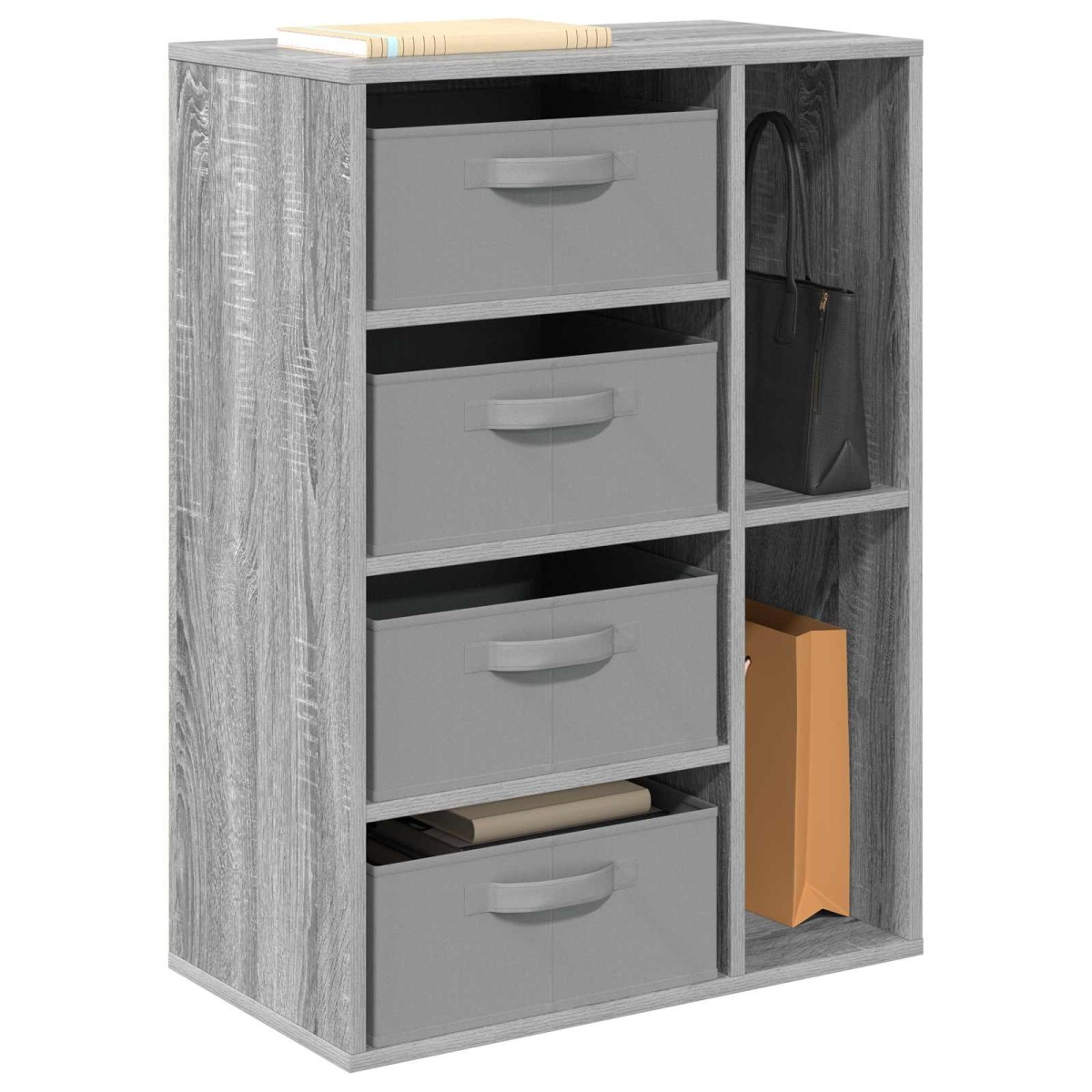vidaXL Πλαϊνό γραφείο Γκρι Sonoma 60 x 33,5 x 84 εκ
