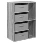 vidaXL Πλαϊνό γραφείο Γκρι Sonoma 60 x 33,5 x 84 εκ