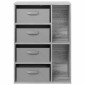 vidaXL Πλαϊνό γραφείο Γκρι Sonoma 60 x 33,5 x 84 εκ