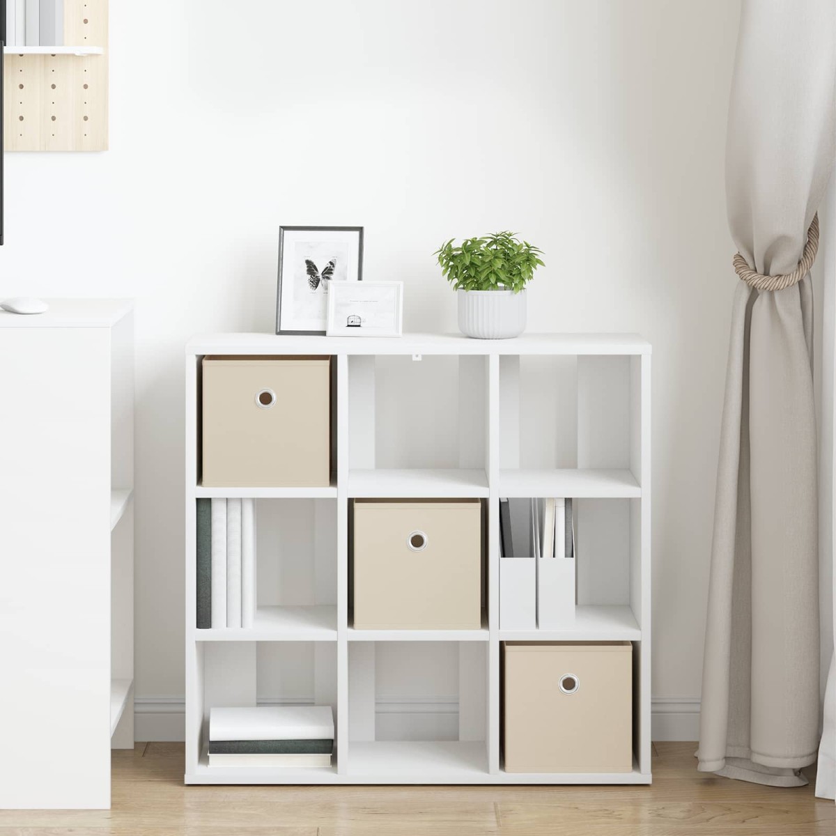 vidaXL Πλαϊνό γραφείο με συρτάρι Λευκό 73,5 x 24 x 69,5 εκ.