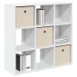 vidaXL Πλαϊνό γραφείο με συρτάρι Λευκό 88,5 x 29 x 84,5 εκ.
