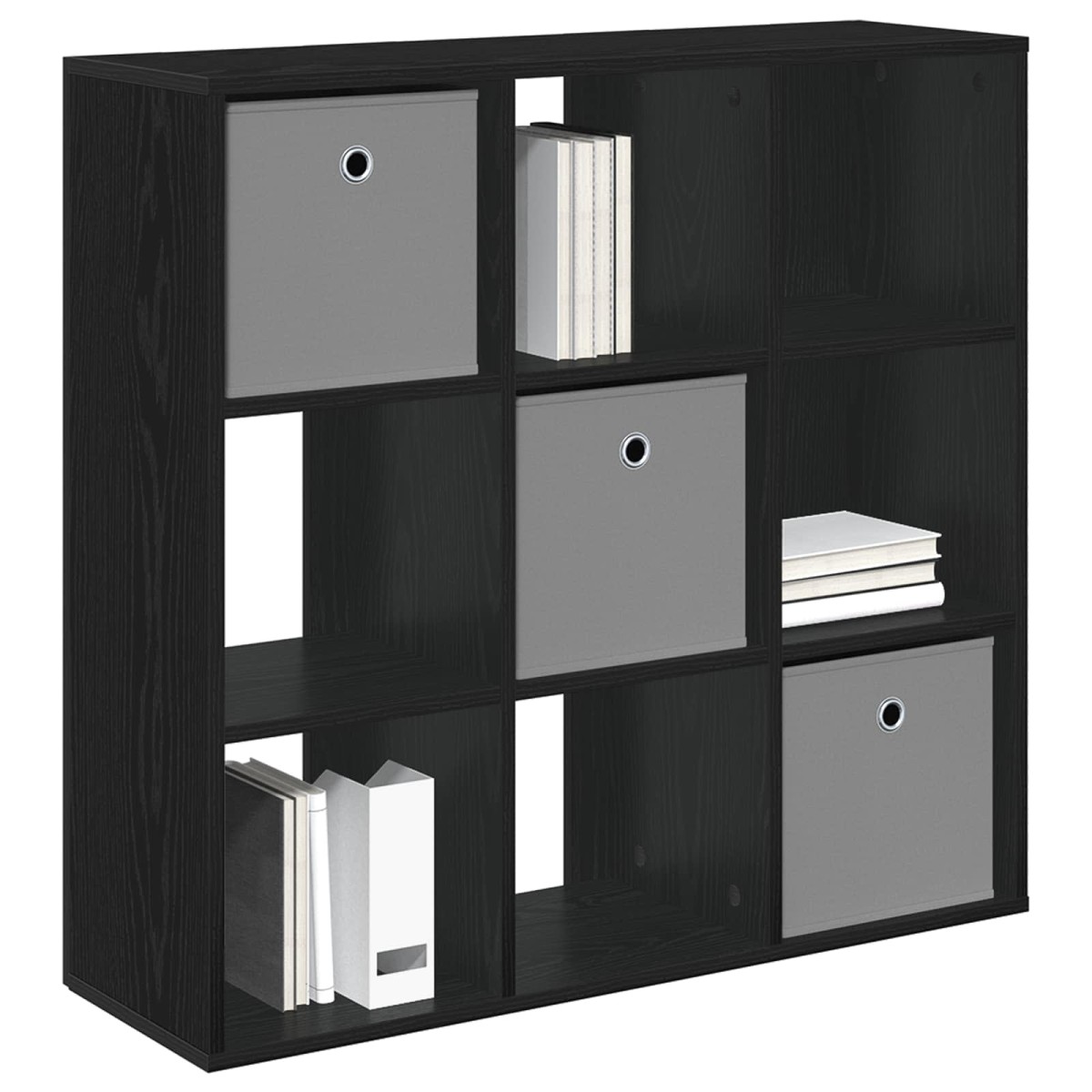 vidaXL Πλαϊνό γραφείο με συρτάρι Μαύρη Οξυά 88,5 x 29 x 84,5 εκ.