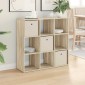 vidaXL Πλαϊνό γραφείο με συρτάρι Δρύς Sonoma 88,5 x 29 x 84,5 εκ.