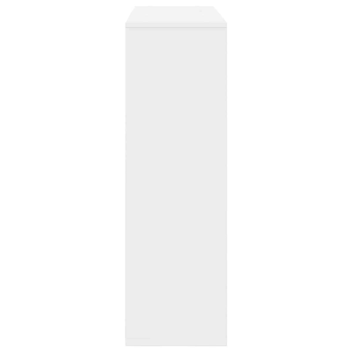 vidaXL Πλαϊνό γραφείο με συρτάρι Λευκό 102 x 31 x 99,5 εκ.