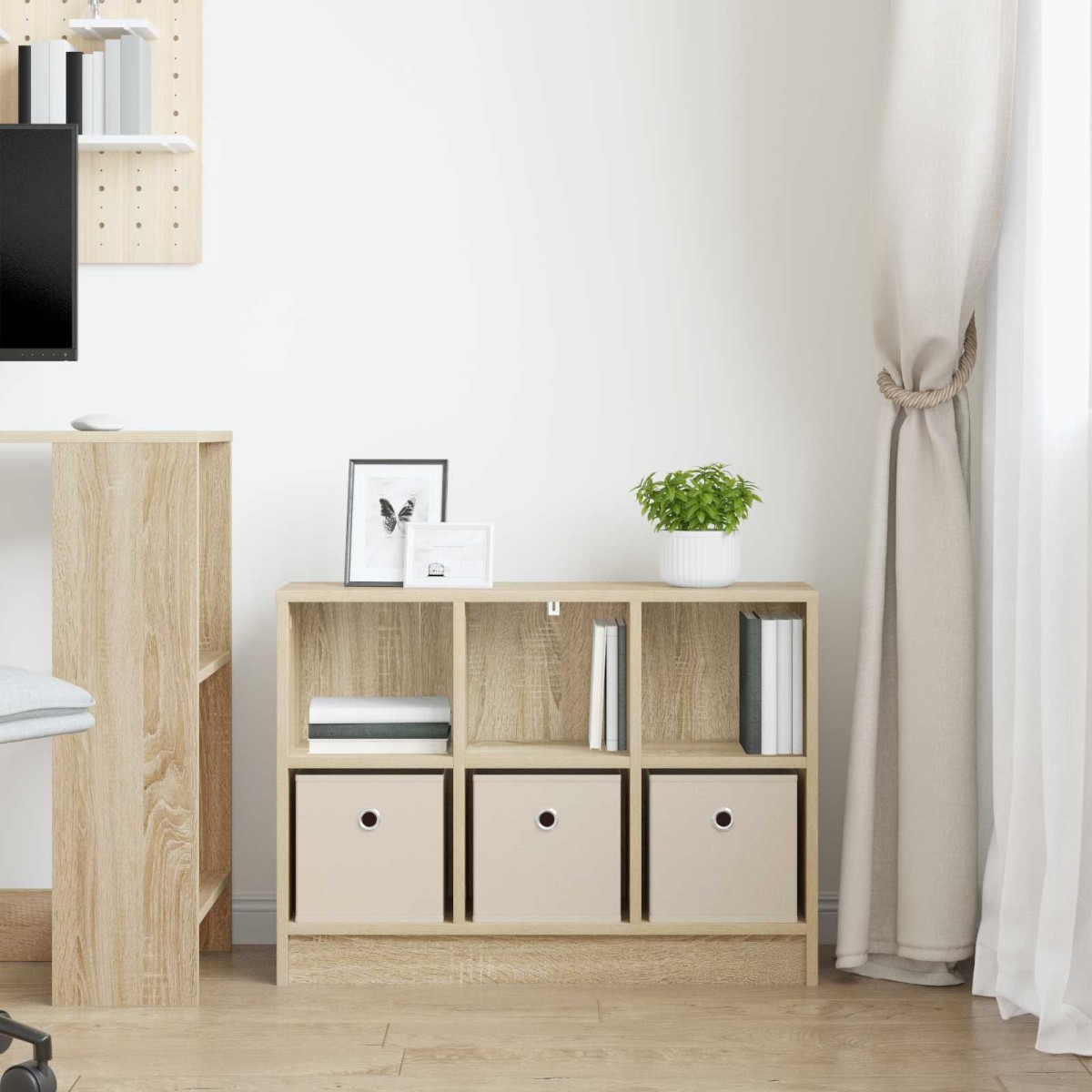 vidaXL Πλαϊνό γραφείο με συρτάρι Δρύς Sonoma 73,5 x 22,5 x 53,5 εκ