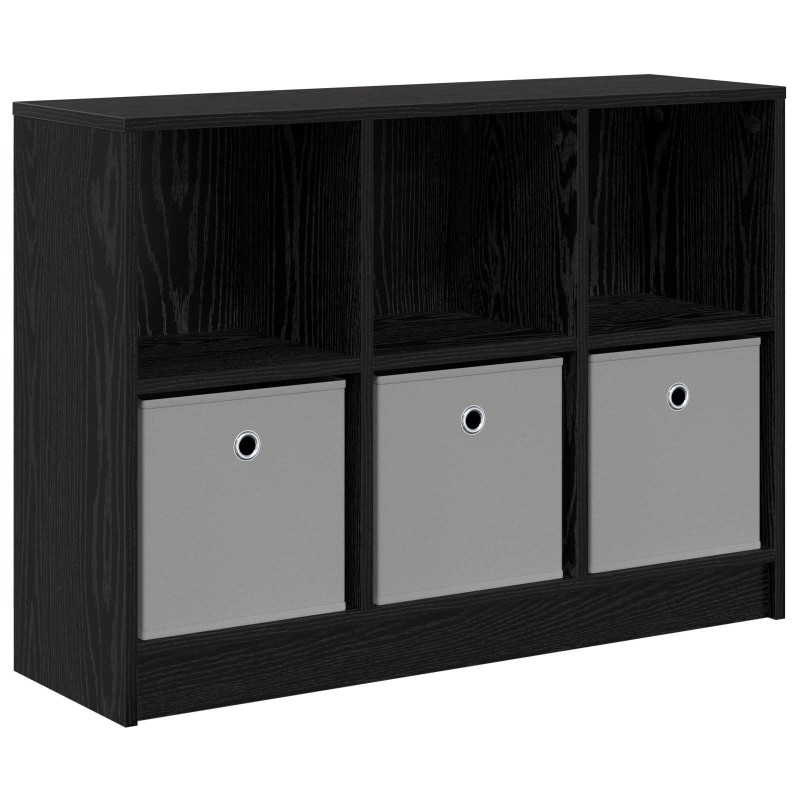 vidaXL Πλαϊνό γραφείο με συρτάρι Μαύρη Οξυά 88,5 x 27,5 x 63,5 εκ