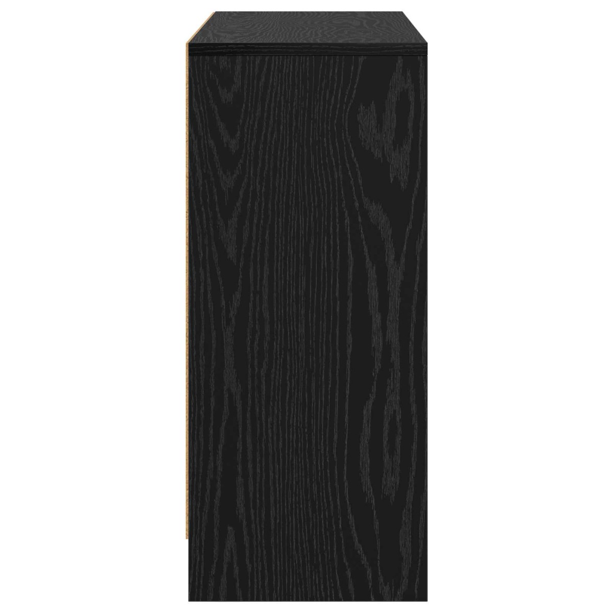 vidaXL Πλαϊνό γραφείο με συρτάρι Μαύρη Οξυά 88,5 x 27,5 x 63,5 εκ