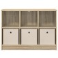 vidaXL Πλαϊνό γραφείο με συρτάρι Δρύς Sonoma 88,5 x 27,5 x 63,5 εκ