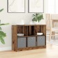 vidaXL Πλαϊνό γραφείο με συρτάρι Παλιό ξύλο 88,5 x 27,5 x 63,5 εκ