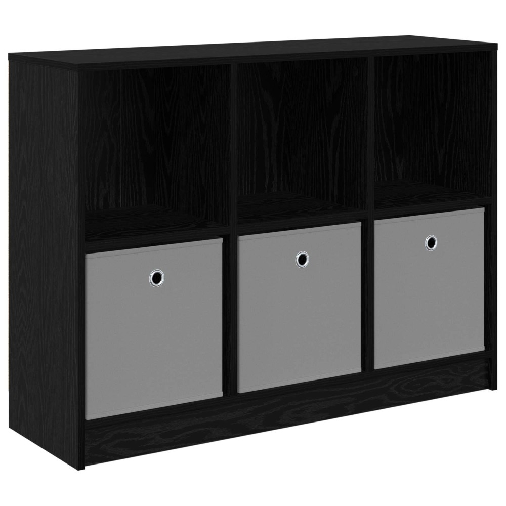 vidaXL Πλαϊνό γραφείο με συρτάρι Μαύρη Οξυά 102 x 32 x 73,5 εκ