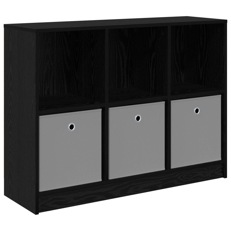 vidaXL Πλαϊνό γραφείο με συρτάρι Μαύρη Οξυά 102 x 32 x 73,5 εκ