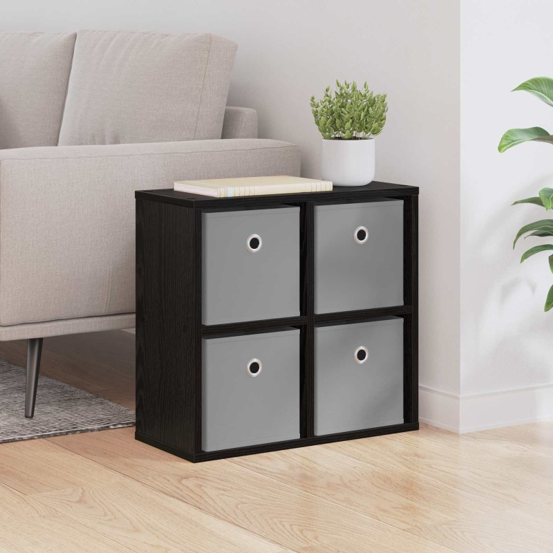 vidaXL Πλαϊνό γραφείο με συρτάρι Μαύρη Οξυά 49,5 x 22 x 47 εκ