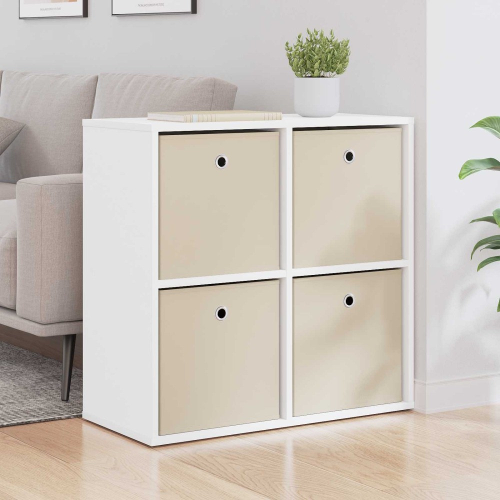vidaXL Πλαϊνό γραφείο με συρτάρι Λευκό 68,5 x 32 x 67 εκ