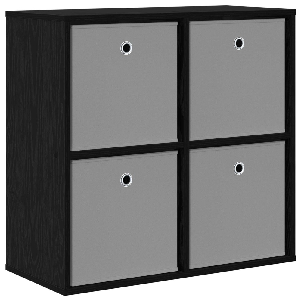 vidaXL Πλαϊνό γραφείο με συρτάρι Μαύρη Οξυά 68,5 x 32 x 67 εκ
