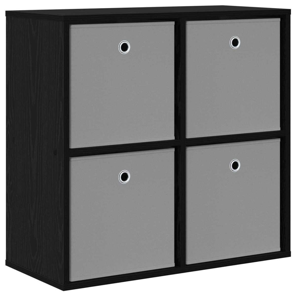 vidaXL Πλαϊνό γραφείο με συρτάρι Μαύρη Οξυά 68,5 x 32 x 67 εκ