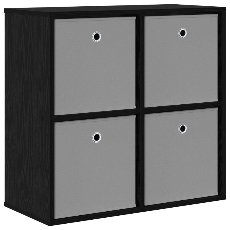 vidaXL Πλαϊνό γραφείο με συρτάρι Μαύρη Οξυά 68,5 x 32 x 67 εκ