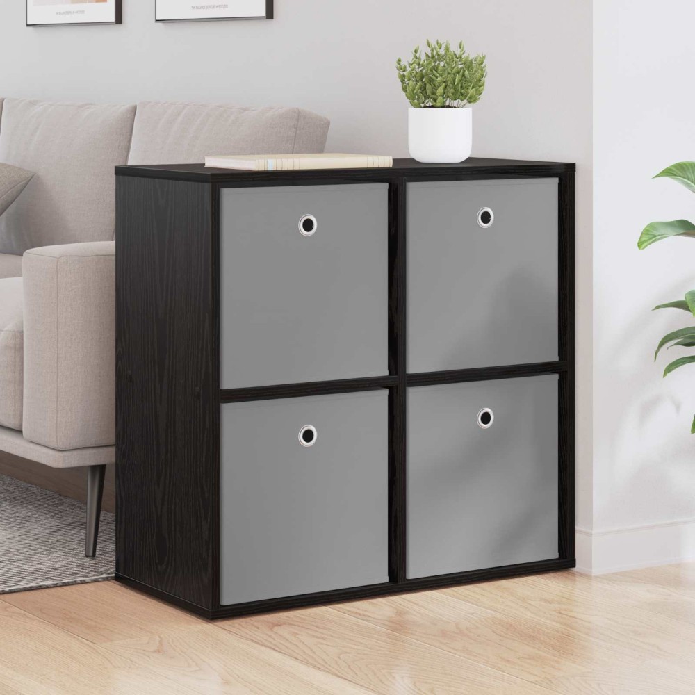 vidaXL Πλαϊνό γραφείο με συρτάρι Μαύρη Οξυά 68,5 x 32 x 67 εκ