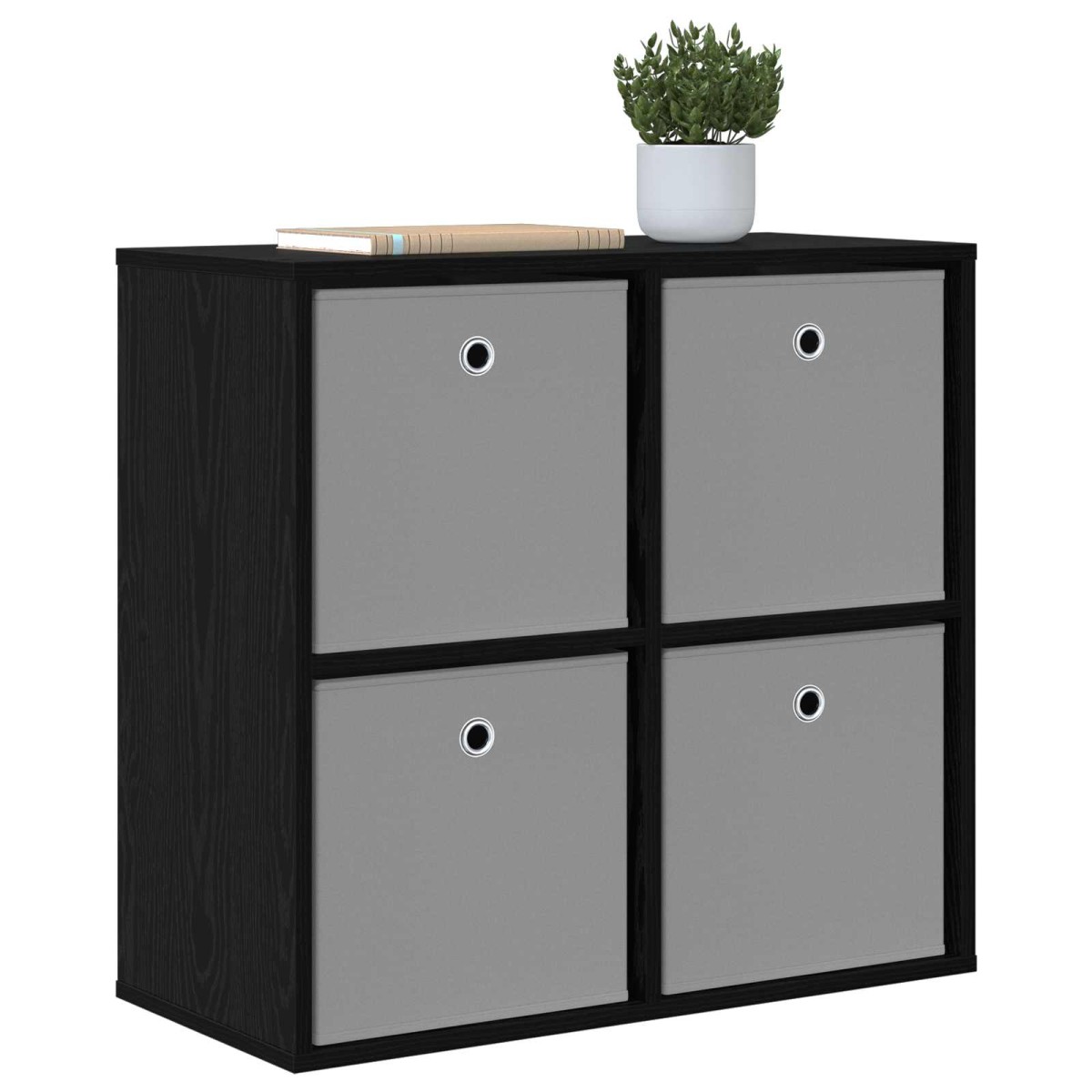 vidaXL Πλαϊνό γραφείο με συρτάρι Μαύρη Οξυά 68,5 x 32 x 67 εκ