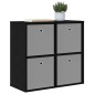 vidaXL Πλαϊνό γραφείο με συρτάρι Μαύρη Οξυά 68,5 x 32 x 67 εκ