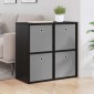 vidaXL Πλαϊνό γραφείο με συρτάρι Μαύρη Οξυά 68,5 x 32 x 67 εκ