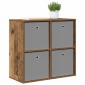 vidaXL Πλαϊνό γραφείο με συρτάρι Παλιό ξύλο 68,5 x 32 x 67 εκ