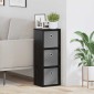 vidaXL Πλαϊνό γραφείο με συρτάρι Μαύρη Οξυά 25,5 x 22 x 69,5 εκ