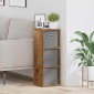 vidaXL Πλαϊνό γραφείο με συρτάρι Παλιό ξύλο 25,5 x 22 x 69,5 εκ