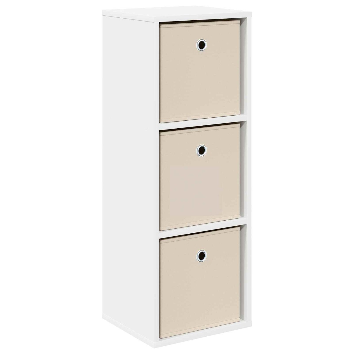 vidaXL Πλαϊνό γραφείο με συρτάρι Λευκό 30,5 x 27 x 84,5 εκ