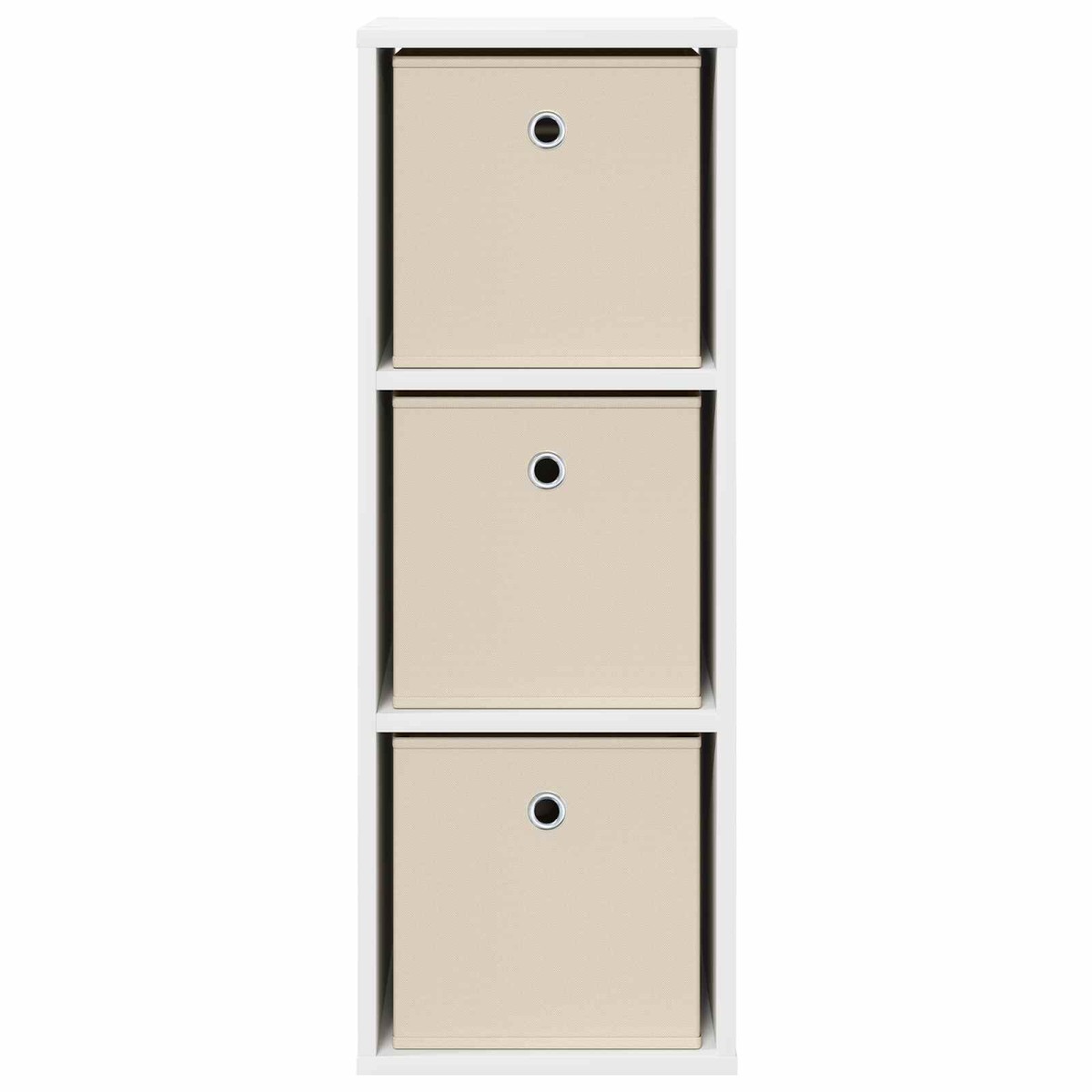 vidaXL Πλαϊνό γραφείο με συρτάρι Λευκό 30,5 x 27 x 84,5 εκ
