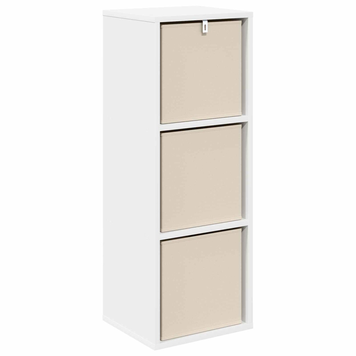 vidaXL Πλαϊνό γραφείο με συρτάρι Λευκό 30,5 x 27 x 84,5 εκ