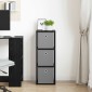 vidaXL Πλαϊνό γραφείο με συρτάρι Μαύρη Οξυά 30,5 x 27 x 84,5 εκ