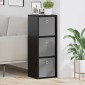 vidaXL Πλαϊνό γραφείο με συρτάρι Μαύρη Οξυά 30,5 x 27 x 84,5 εκ