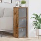 vidaXL Πλαϊνό γραφείο με συρτάρι Παλιό ξύλο 30,5 x 27 x 84,5 εκ
