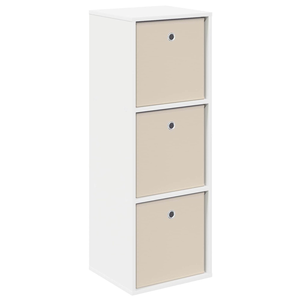 vidaXL Πλαϊνό γραφείο με συρτάρι Λευκό 35 x 32 x 99,5 εκ