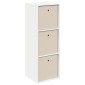 vidaXL Πλαϊνό γραφείο με συρτάρι Λευκό 35 x 32 x 99,5 εκ