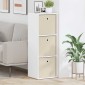 vidaXL Πλαϊνό γραφείο με συρτάρι Λευκό 35 x 32 x 99,5 εκ